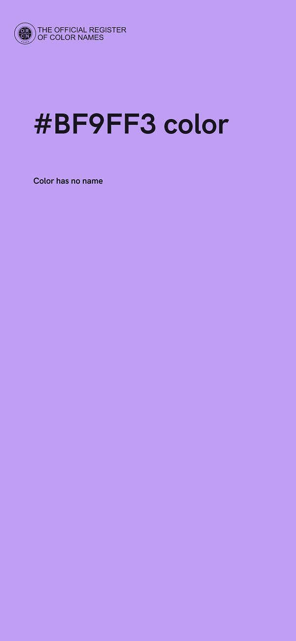 #BF9FF3 color image