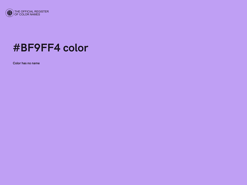 #BF9FF4 color image