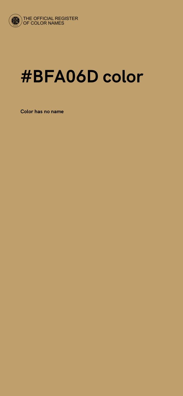 #BFA06D color image