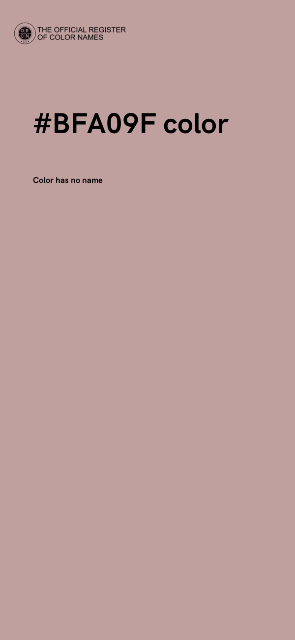 #BFA09F color image