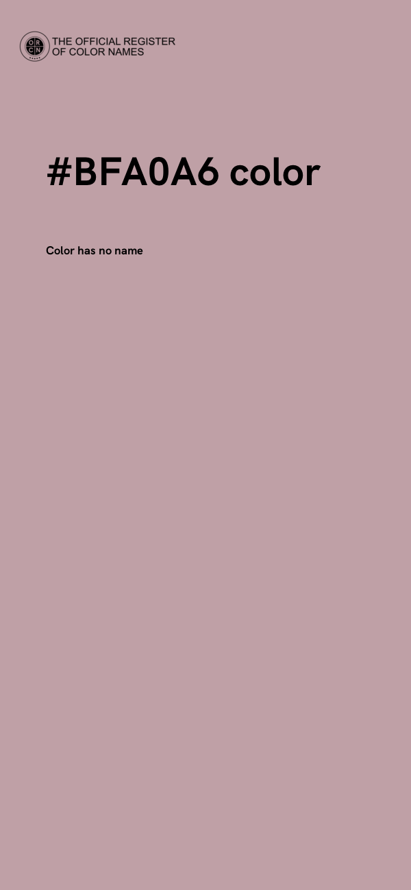 #BFA0A6 color image