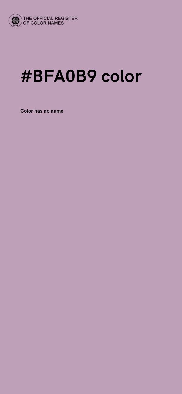 #BFA0B9 color image