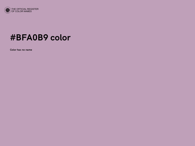 #BFA0B9 color image