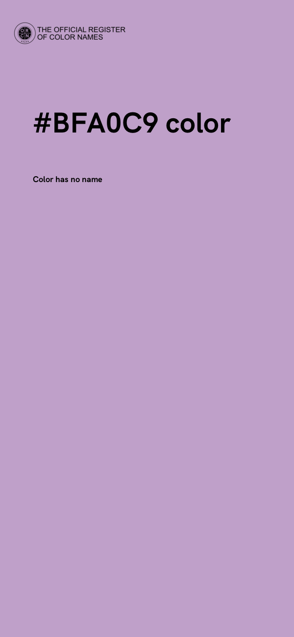 #BFA0C9 color image