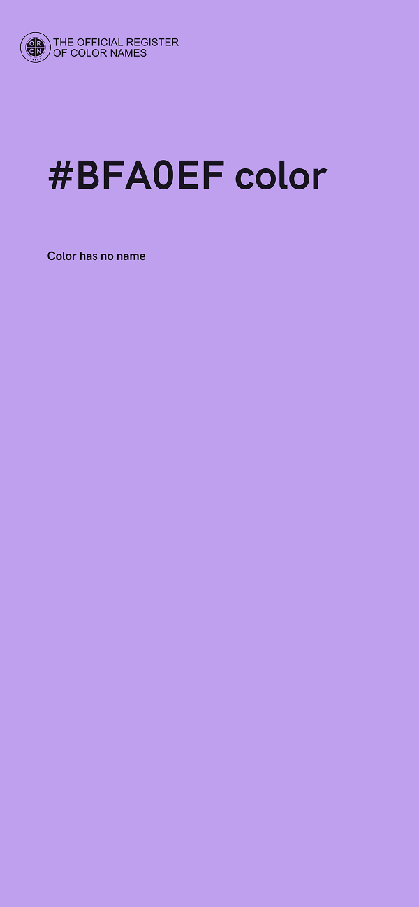 #BFA0EF color image