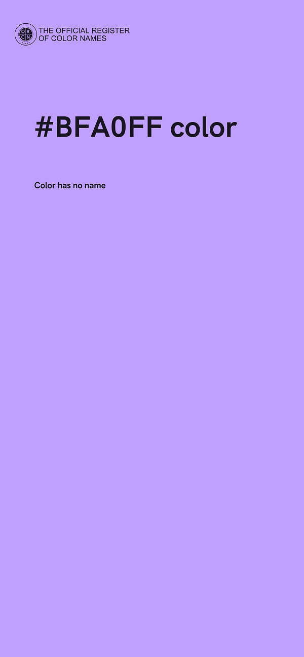 #BFA0FF color image