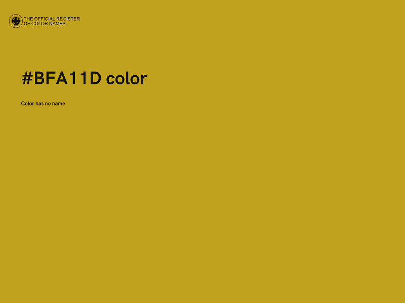 #BFA11D color image