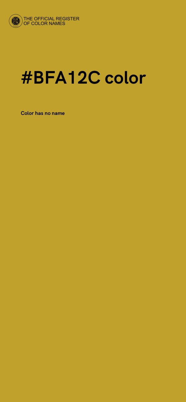 #BFA12C color image