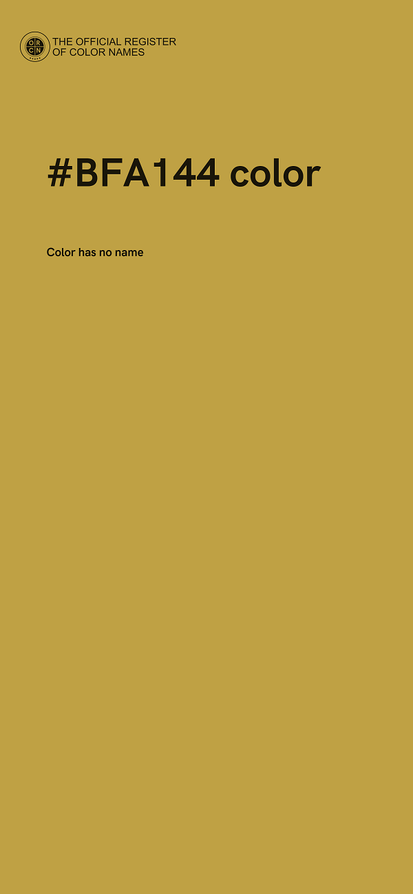 #BFA144 color image