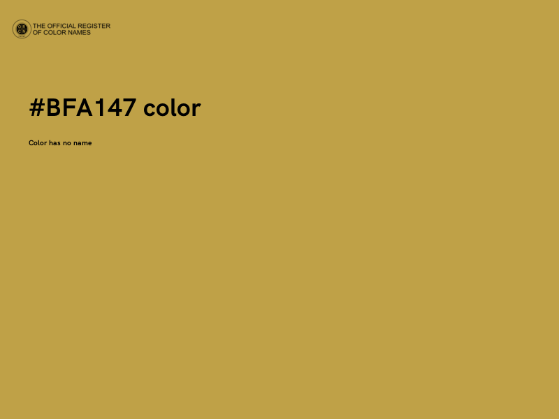#BFA147 color image