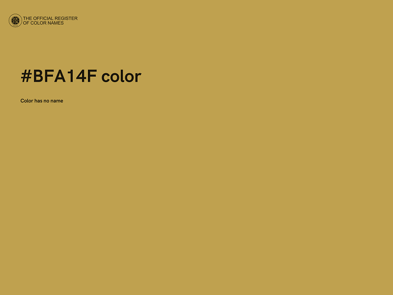 #BFA14F color image