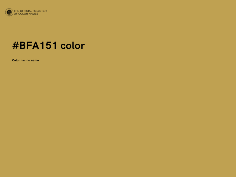 #BFA151 color image