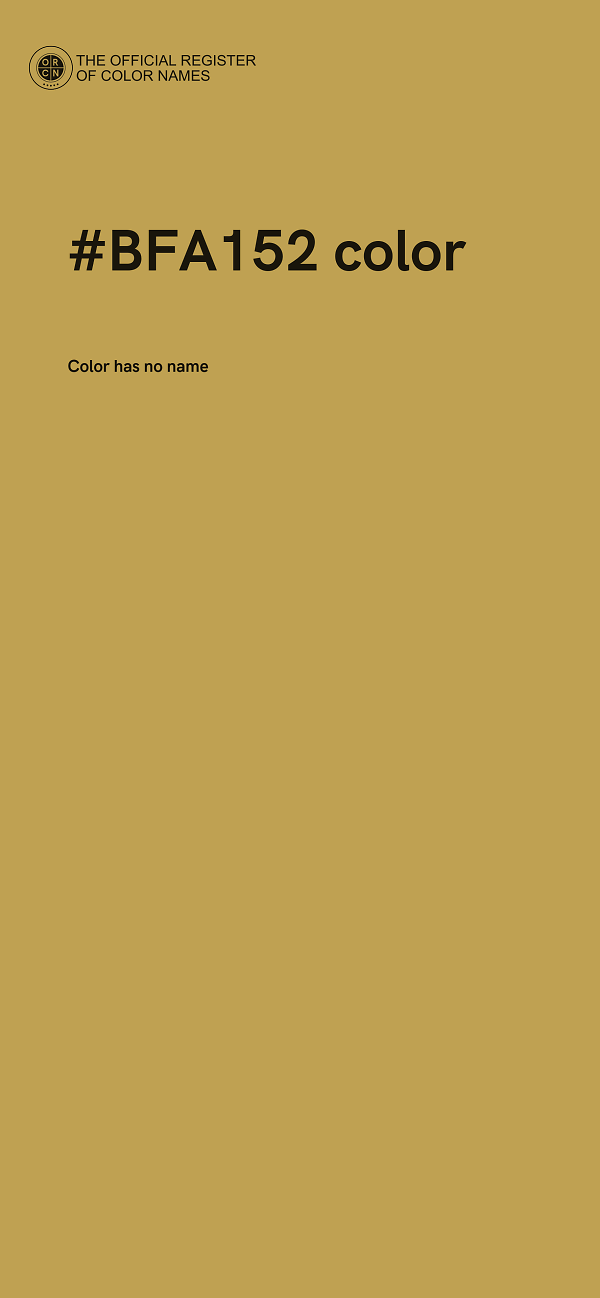 #BFA152 color image