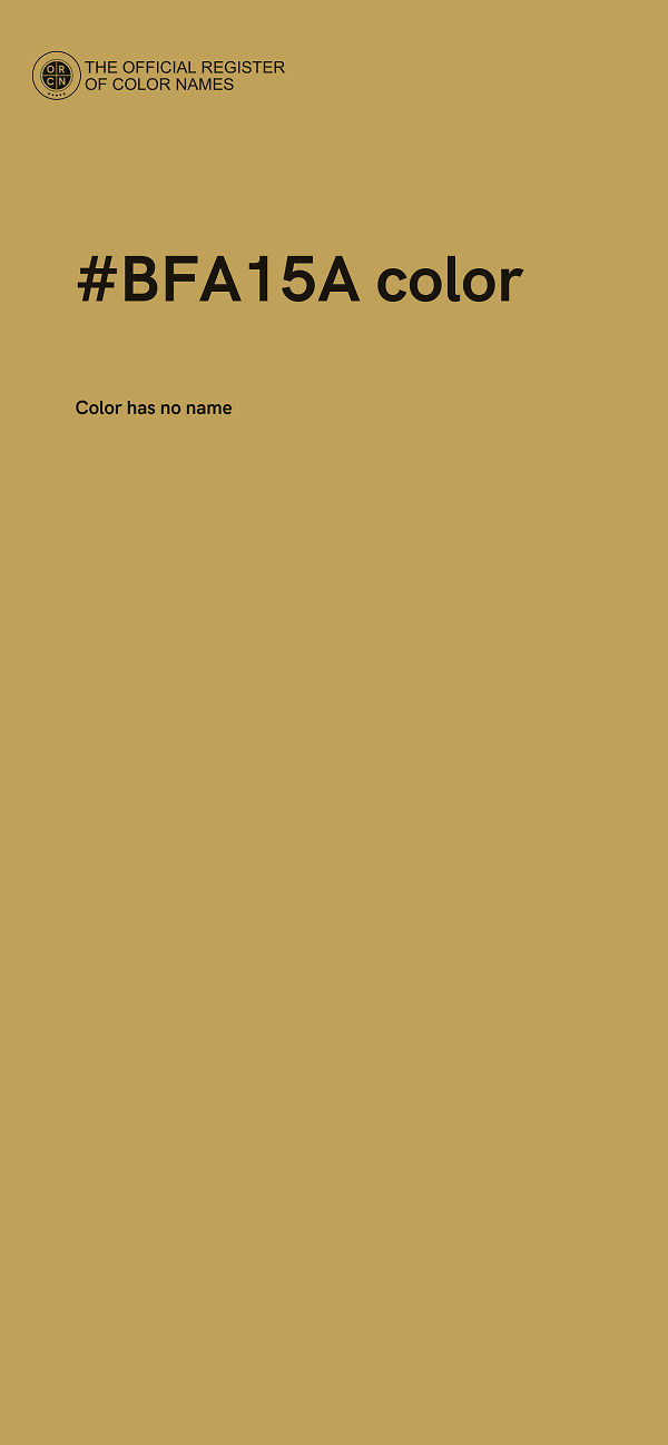 #BFA15A color image