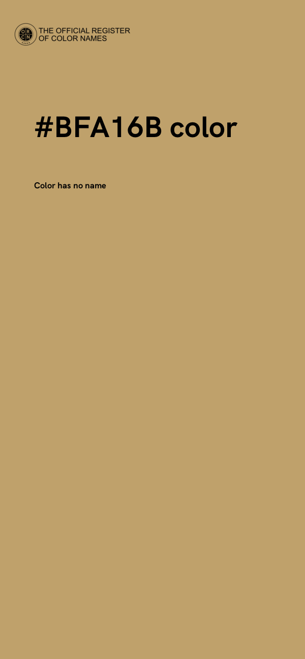 #BFA16B color image