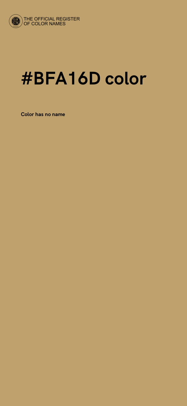 #BFA16D color image