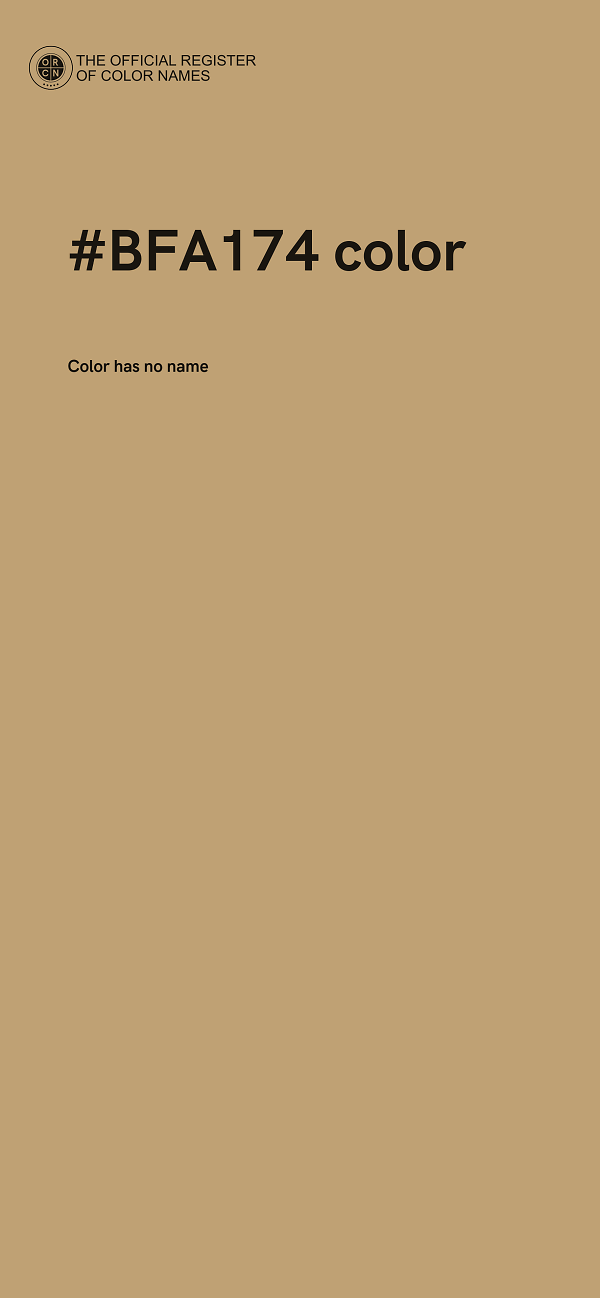#BFA174 color image