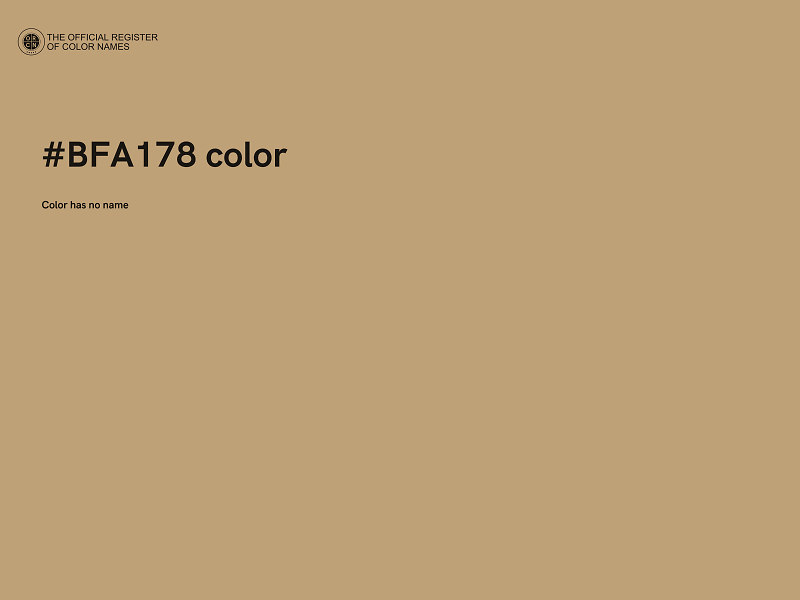 #BFA178 color image