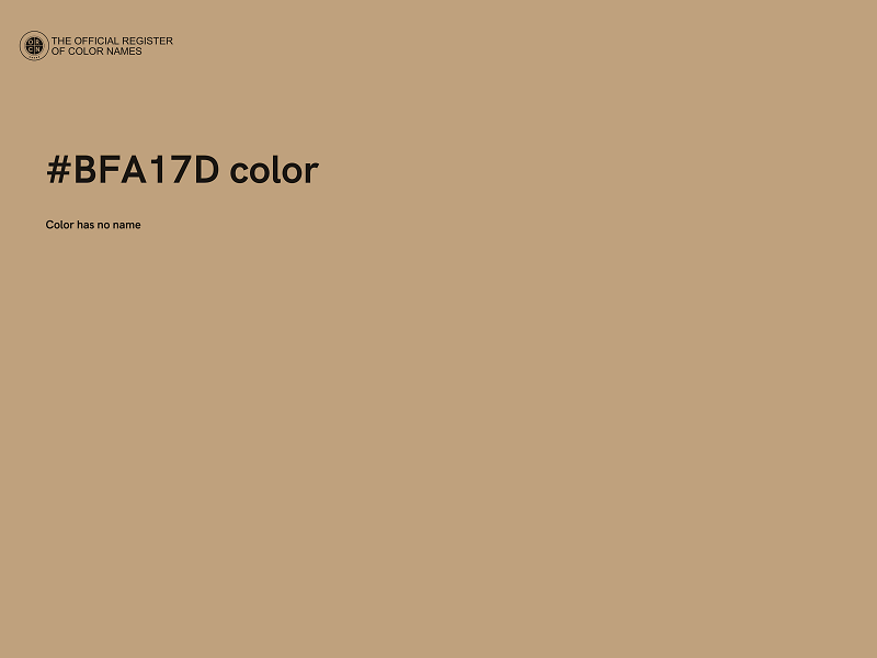 #BFA17D color image
