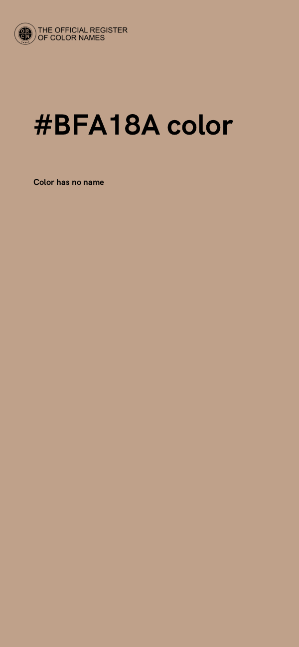 #BFA18A color image