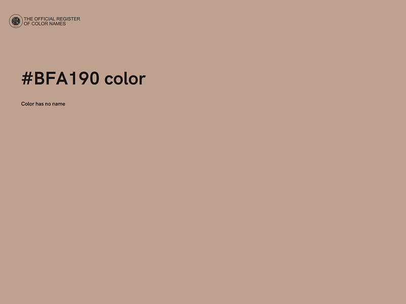 #BFA190 color image