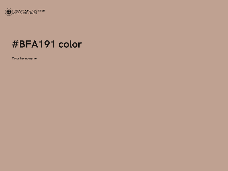 #BFA191 color image