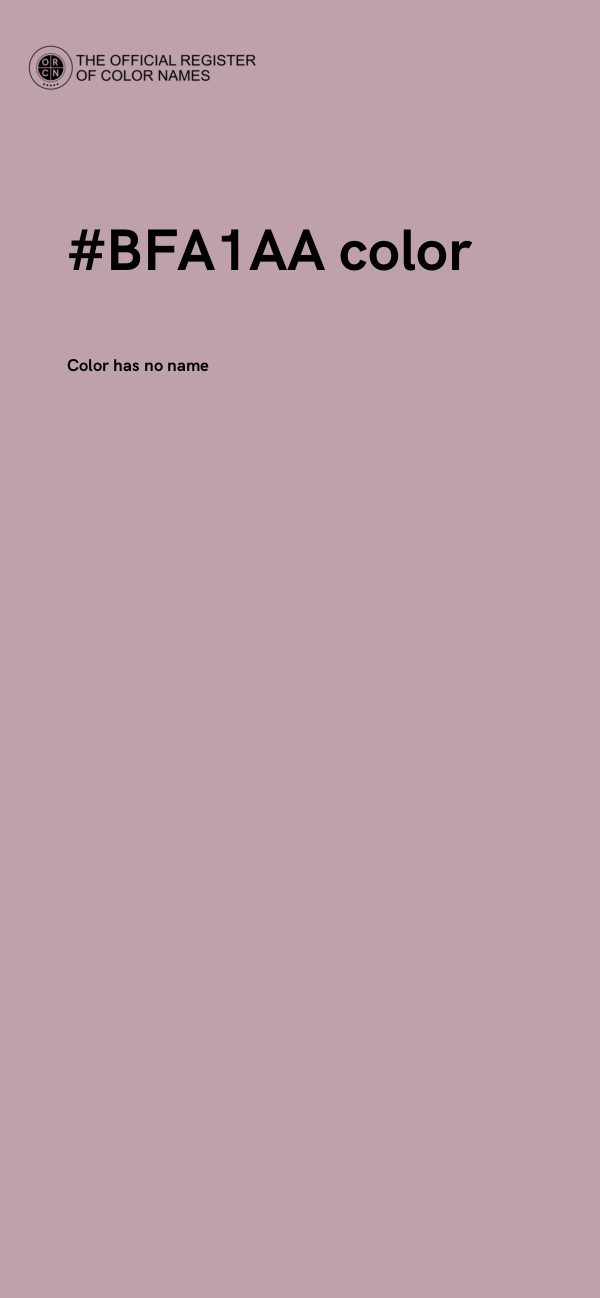 #BFA1AA color image