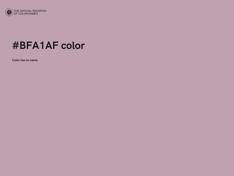 #BFA1AF color image