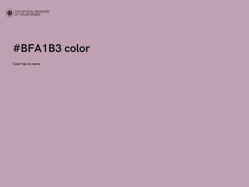 #BFA1B3 color image