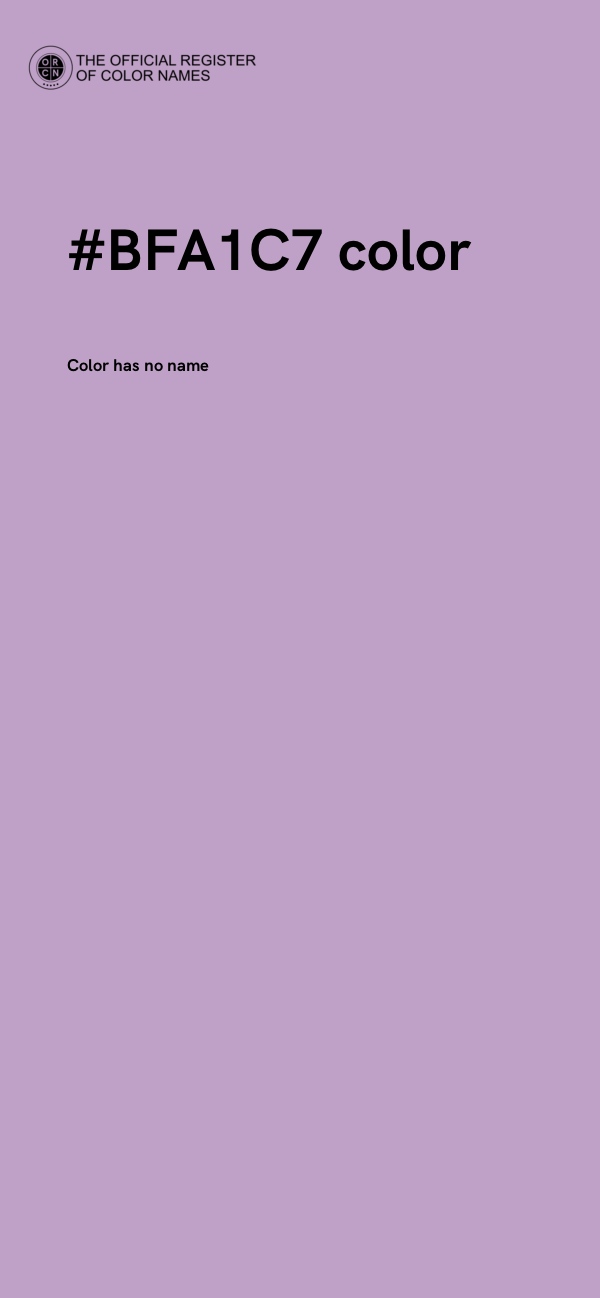 #BFA1C7 color image