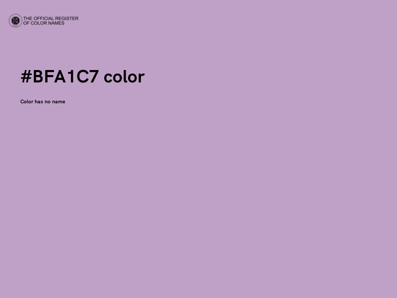 #BFA1C7 color image