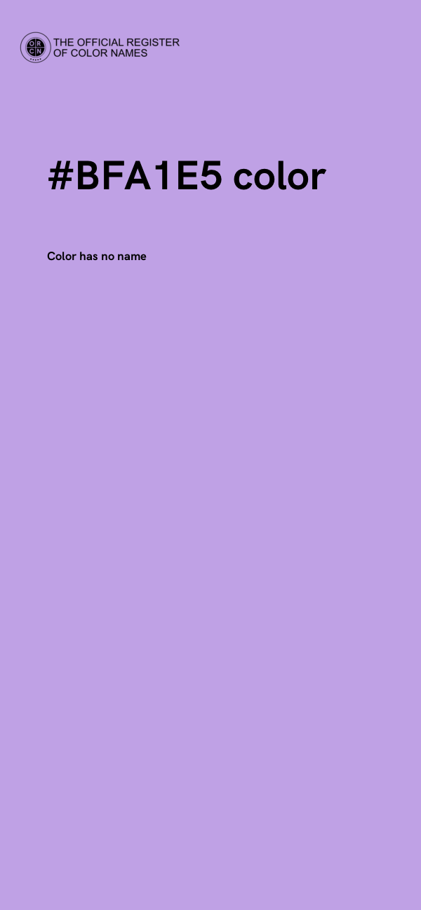 #BFA1E5 color image