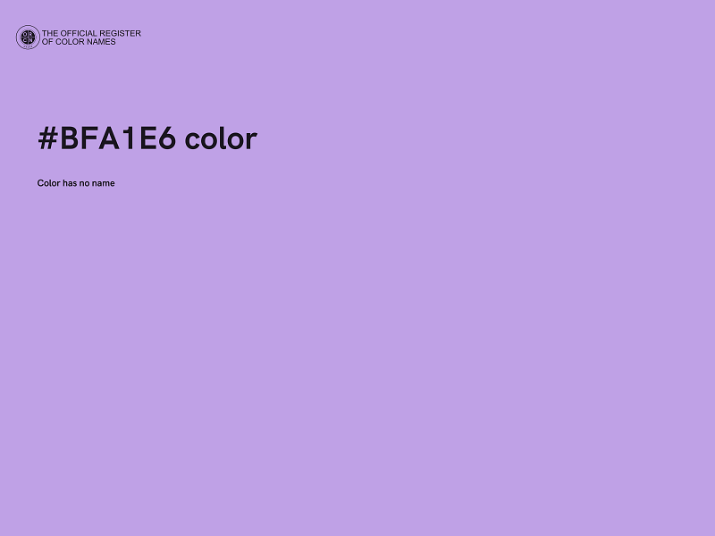 #BFA1E6 color image