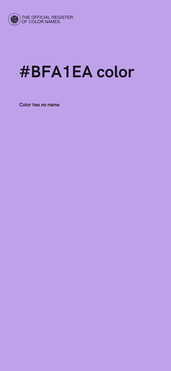 #BFA1EA color image