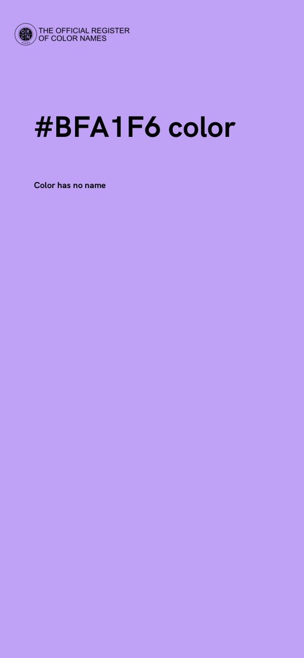 #BFA1F6 color image