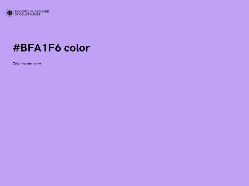 #BFA1F6 color image