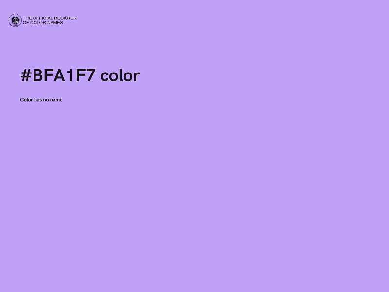 #BFA1F7 color image