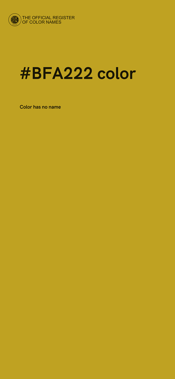 #BFA222 color image