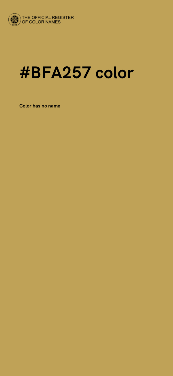#BFA257 color image