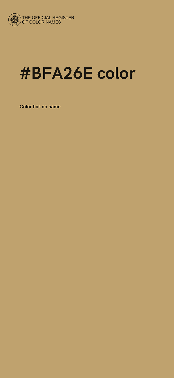 #BFA26E color image