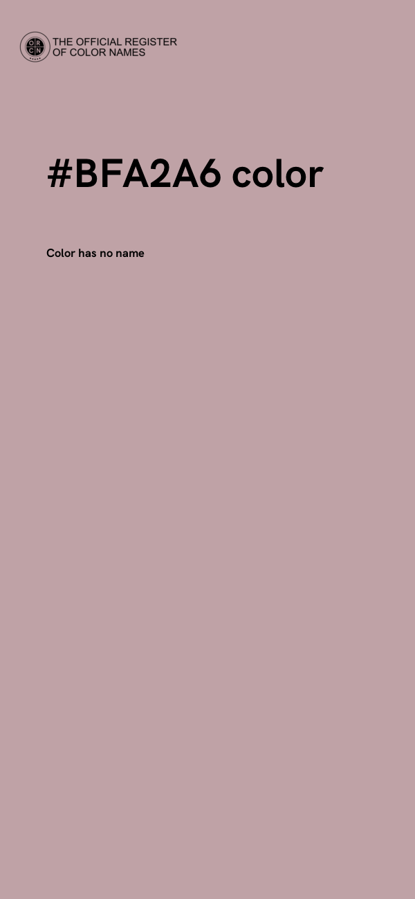 #BFA2A6 color image