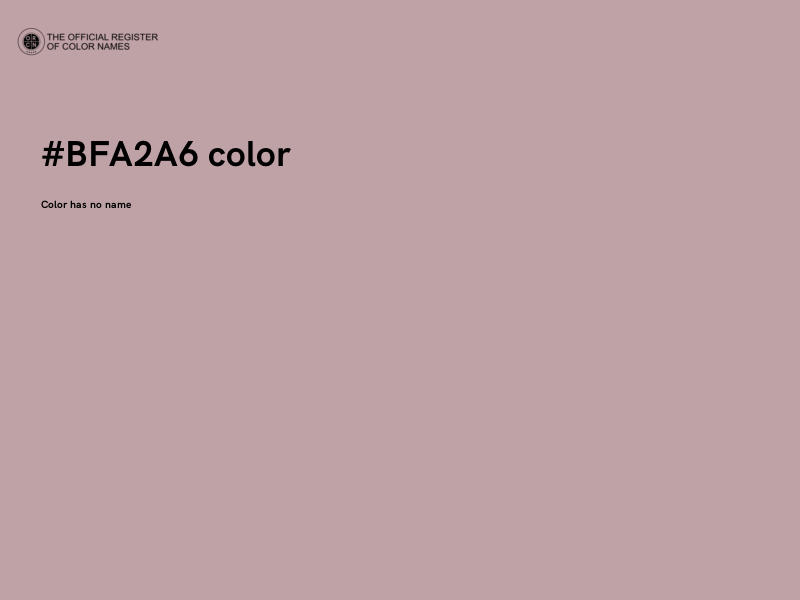#BFA2A6 color image