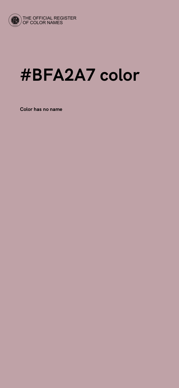 #BFA2A7 color image