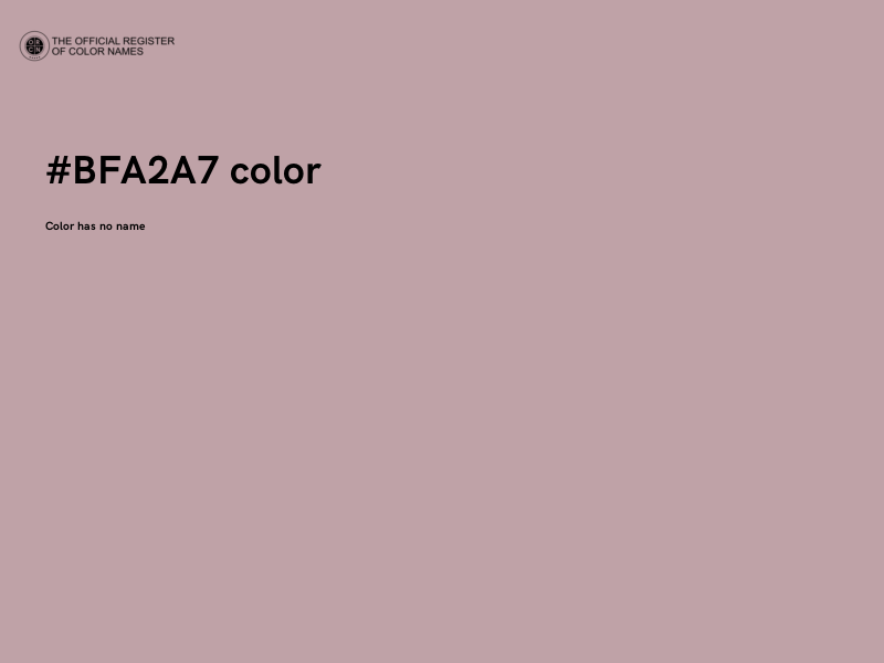 #BFA2A7 color image