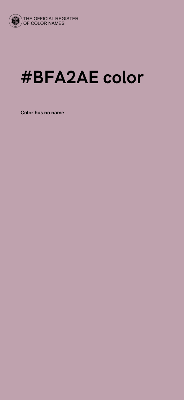 #BFA2AE color image