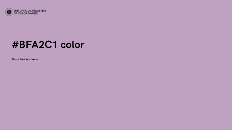 #BFA2C1 color image