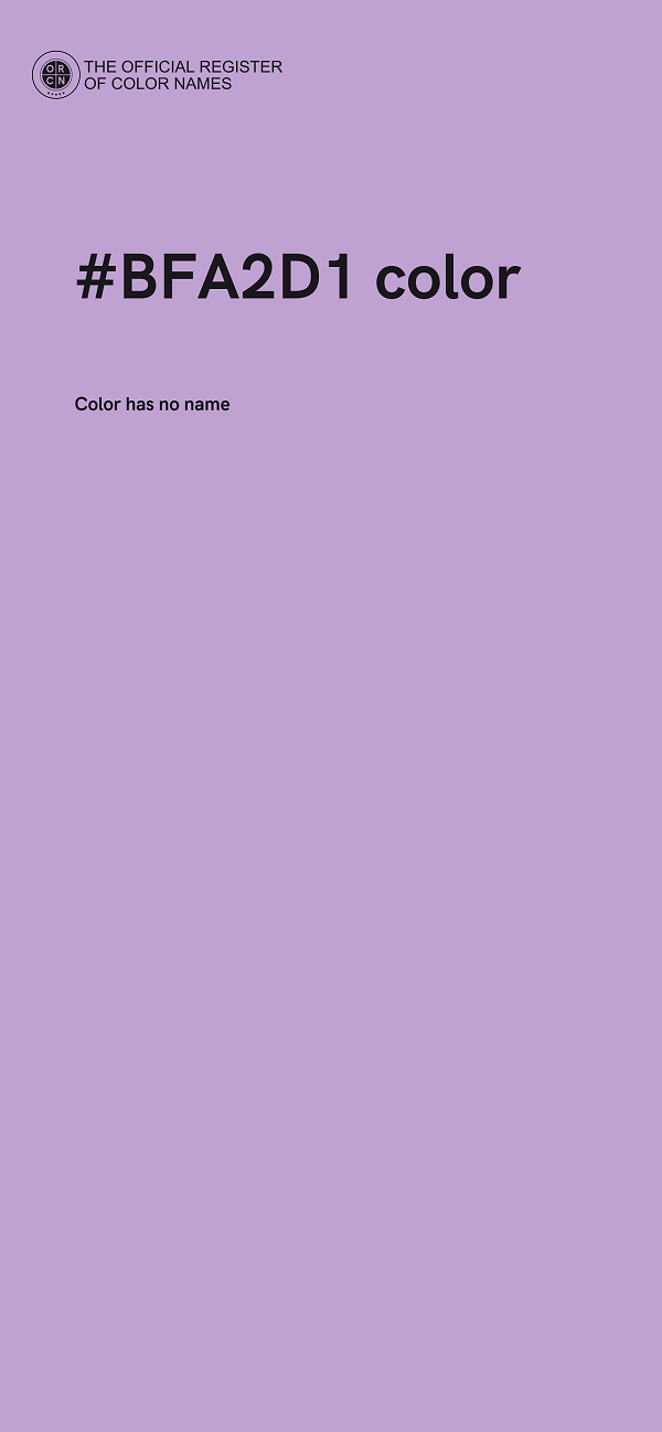 #BFA2D1 color image