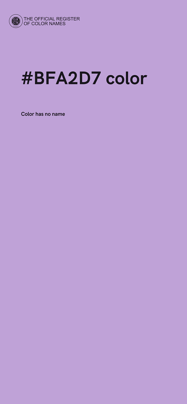 #BFA2D7 color image