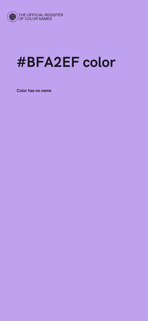 #BFA2EF color image