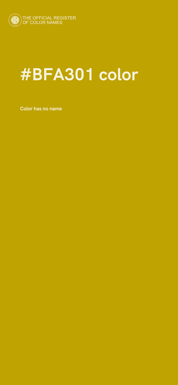 #BFA301 color image